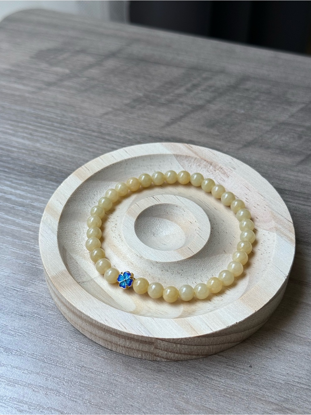 Natural Honey Yellow Jade Bracelet 5.5mm